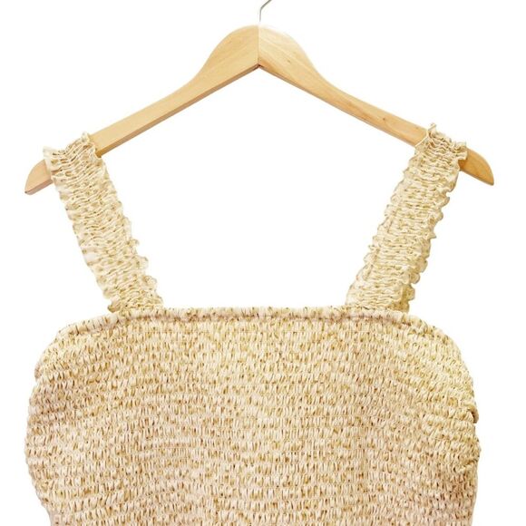 NWT Japna Top Animal Print Smocked Peplum Sleeveless Blouse Women’s Size XL NEW - Picture 4 of 11